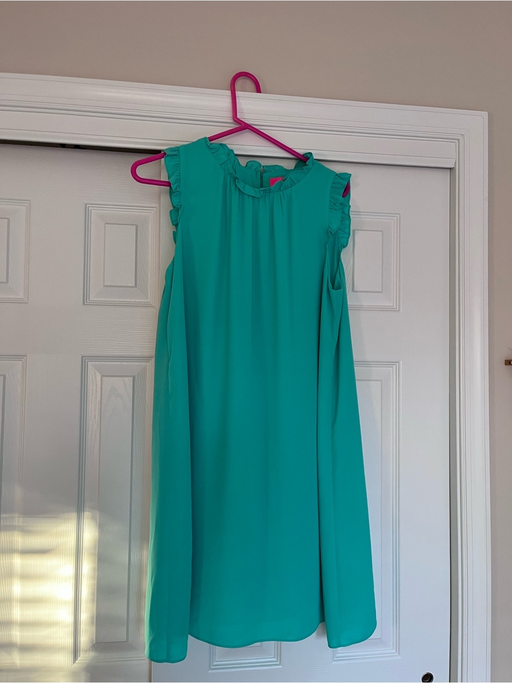 Lilly Pulitzer Green Ruffle Sleeve Shift Dress